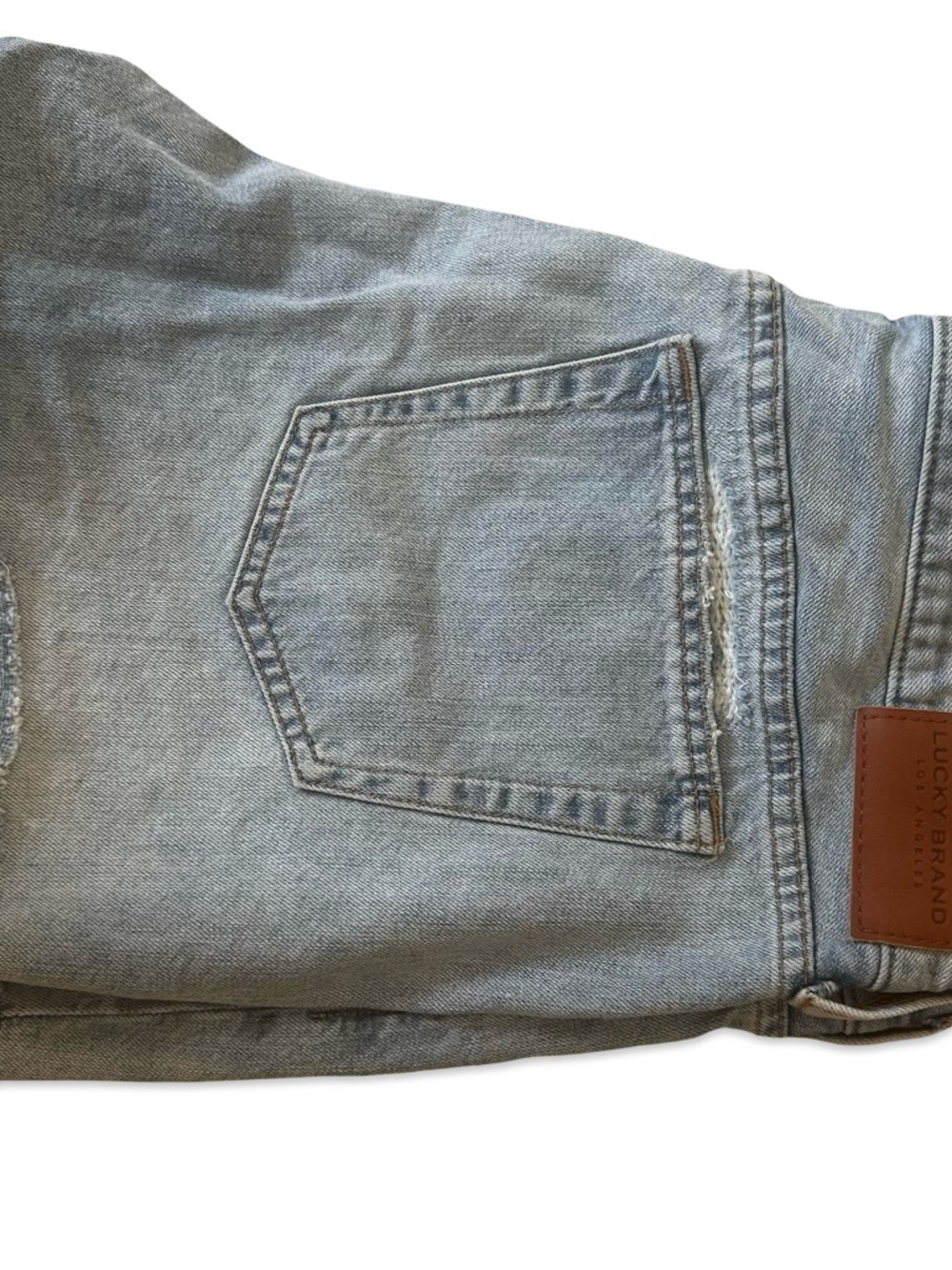 Lucky Brand Light Blue Distressed Women's Denim Shorts - Picture 6 of 11